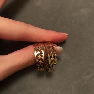 Pretty faux gold hoops